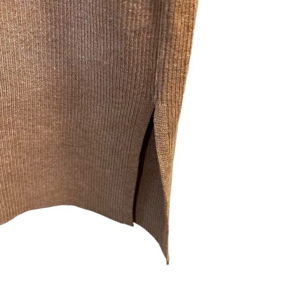 Chico's Petite Ribbed Front Pocket Long Cardigan Sweater Tan Khaki Size 0P Cozy - Picture 12 of 15